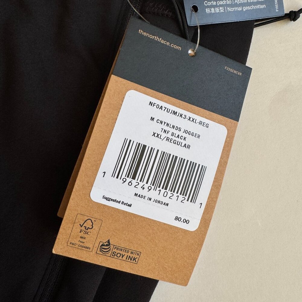 The North Face Canyonlands Fleece Pants Standard Joggers TNF Black XXL - Picture 4 of 6